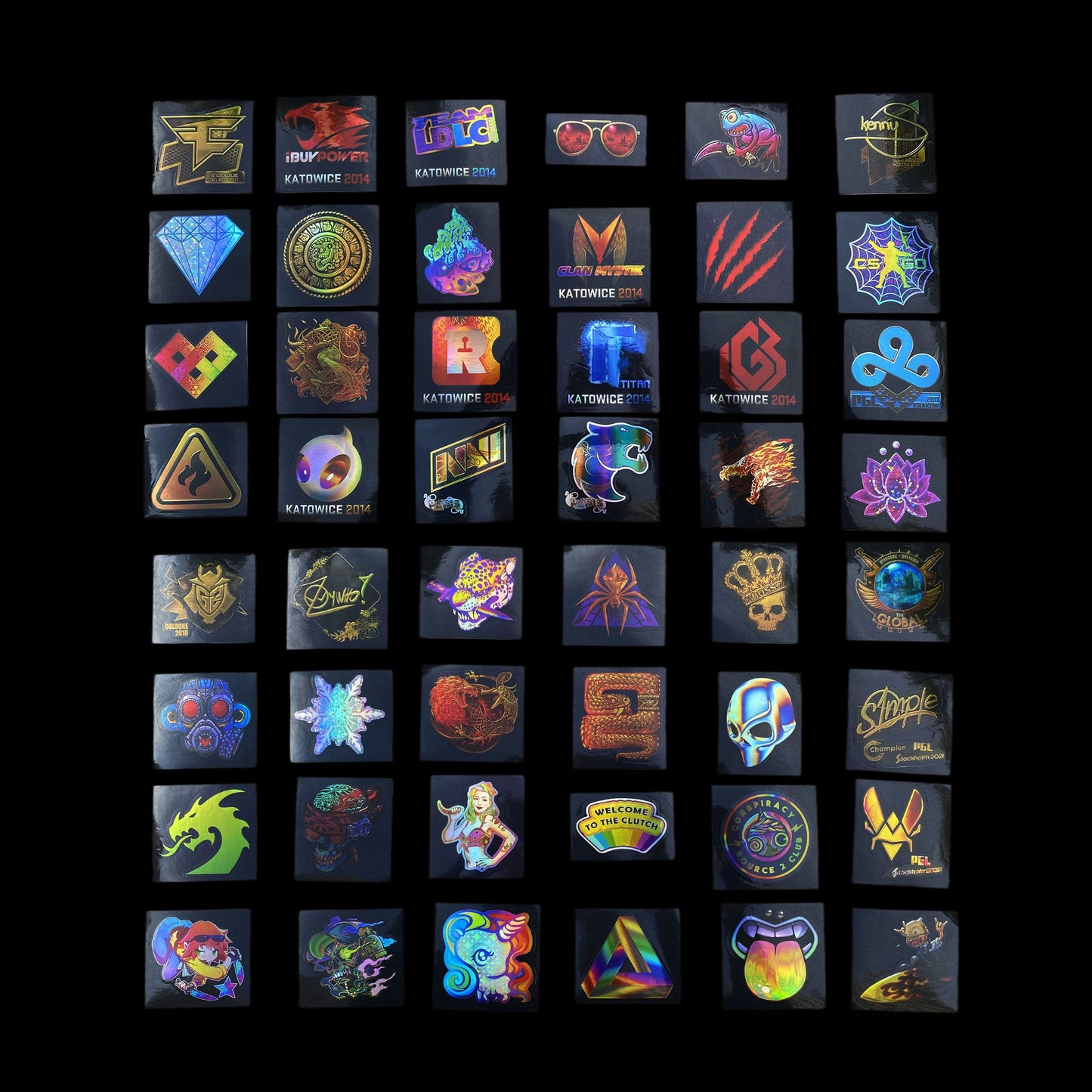 50 Holographic Hot CS Stickers