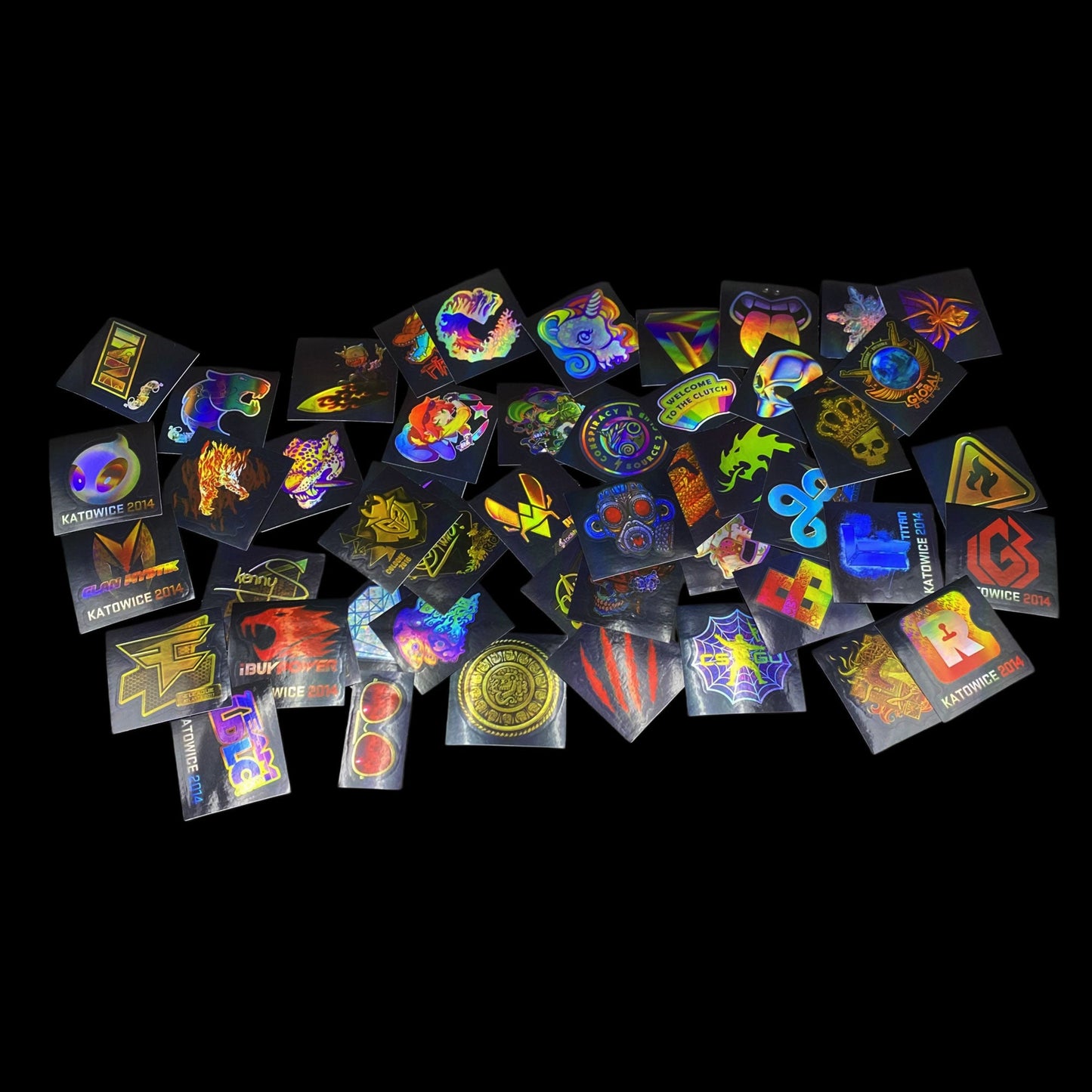 50 Holographic Hot CS Stickers