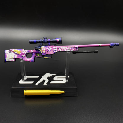 CS2 Game Peripheral - Tiny Gun Crakow! AWP Metal Replica Game Prop Collectible