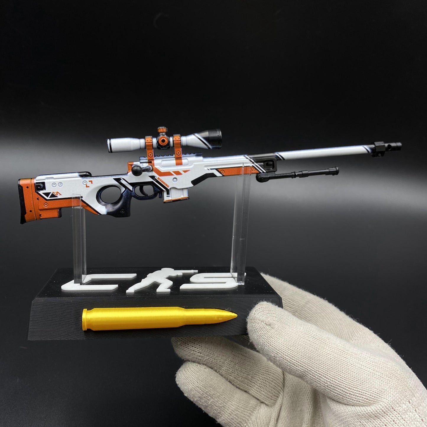 Hot Game CS2 Tiny Gun Asiimov AWP Metal Replica Game Prop Collectible