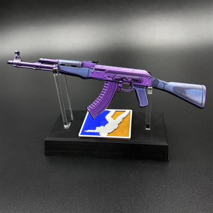 Hot Game CS2 Tiny Gun AK47 Midnight Laminate Metal Replica Game Prop Collectible