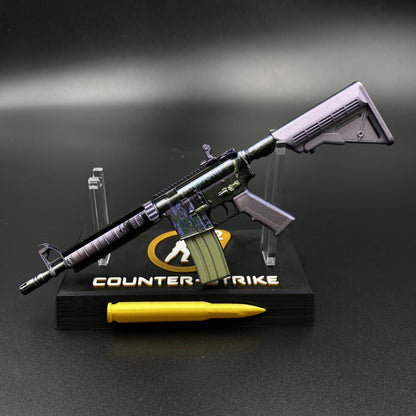 CS Game Skin M4A4 Polysoup Mini Metal Game Replica For Collection