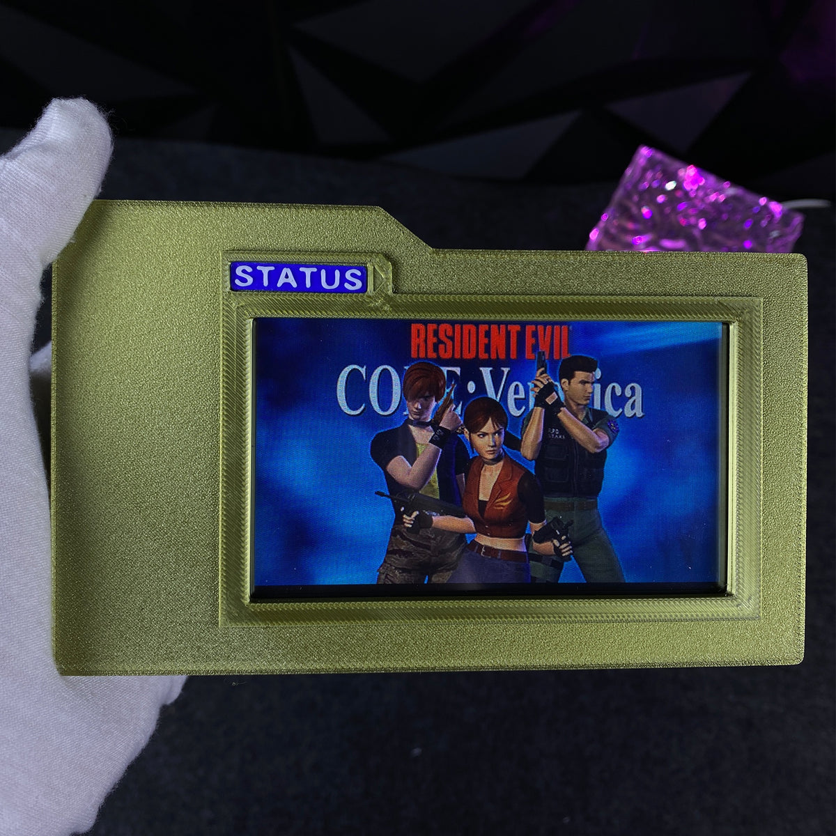 3D Printed Biohazard Code Veronica Inspired Chris Status Panel Replica Prop