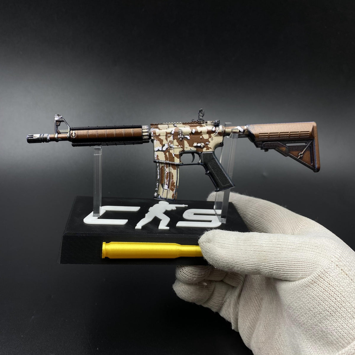 CS Game Skin M4A4 Desert Storm Mini Metal Game Replica For Collection