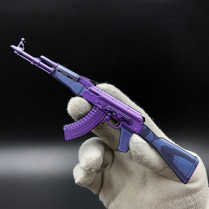 Hot Game CS2 Tiny Gun AK47 Midnight Laminate Metal Replica Game Prop Collectible