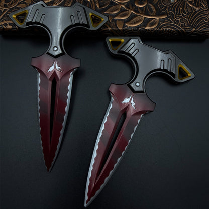1:1 Scale Replica of Rogue Dagger Knife, Skin Replica Cosplay Prop Set Unsharpened Game Prop Collectible
