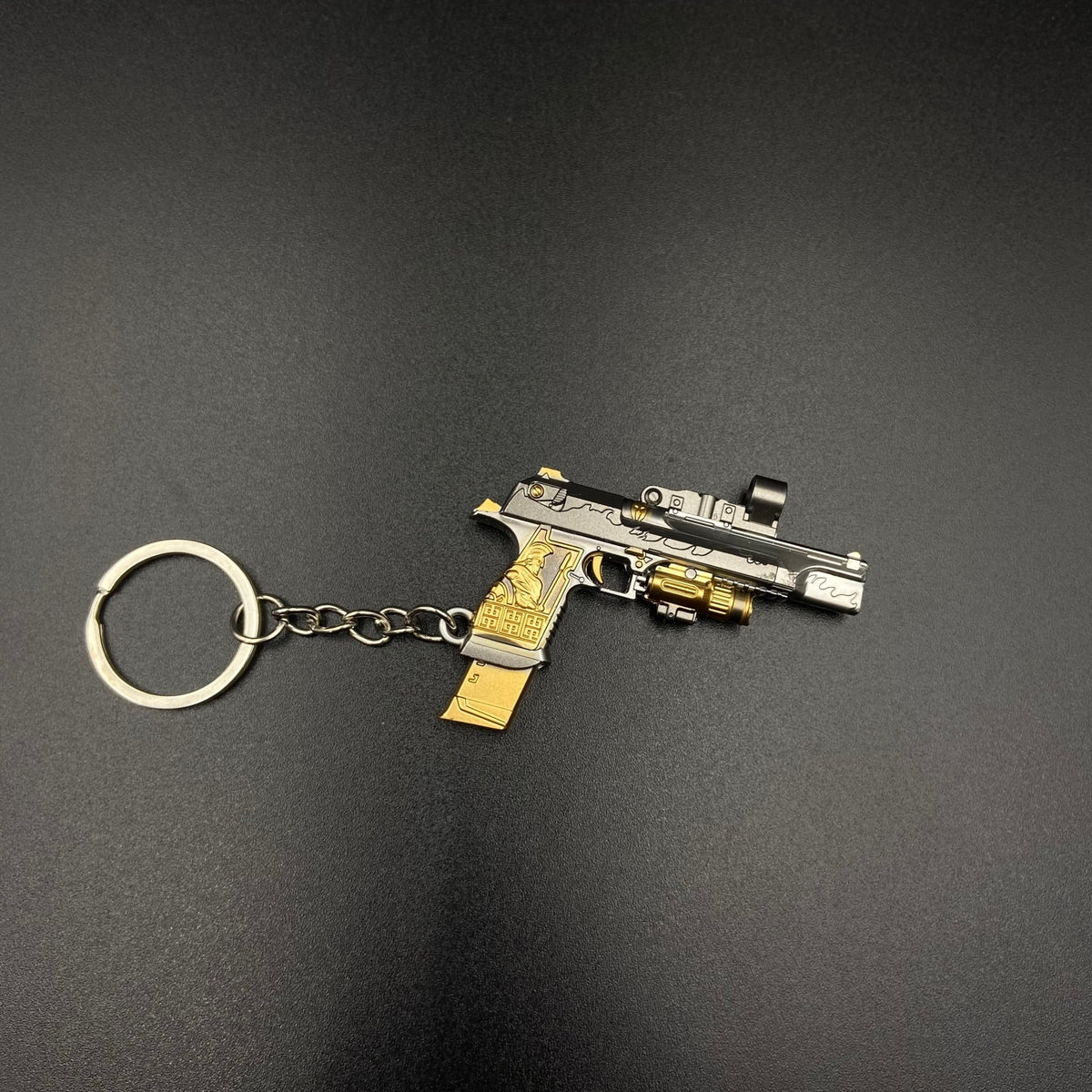 Delta Force Mini Tactical Handgun Alloy Keychain, FPS Game Fan Collectible Gift