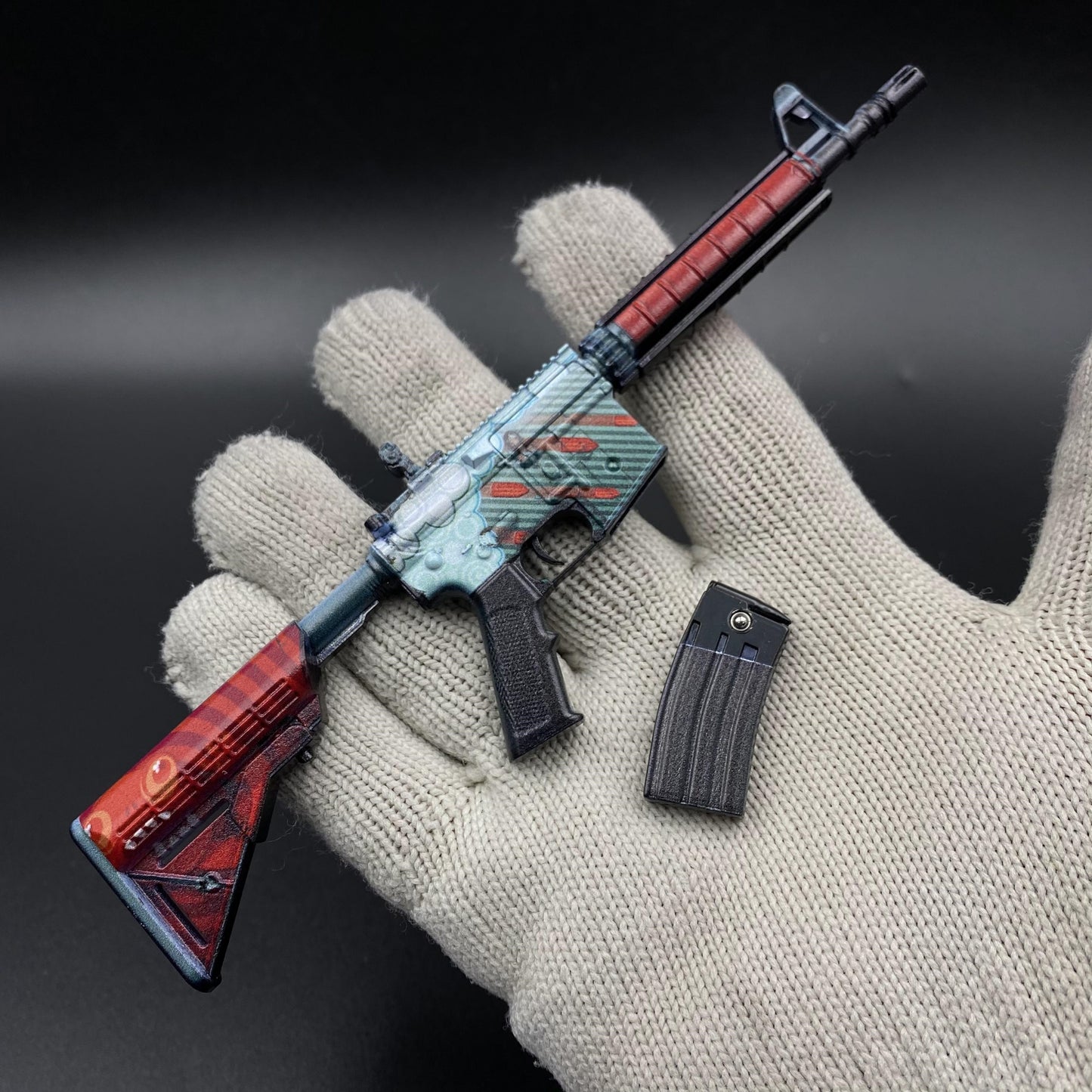 M4A4 Bullet Rain Mini Metal Gun CS2 Game Replica For Collectible