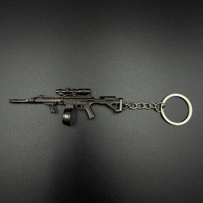 Mini Metal Gun Props Keychain - Gaming Weapon Backpack Pendant