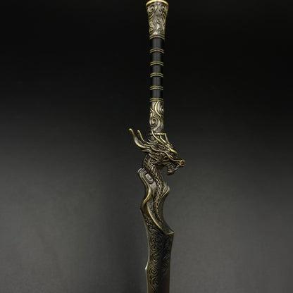 Wujin Ancient Knife Metal Replica | Game Prop Replica Alloy Collectible Sword Ornament for Display & Cosplay Gift