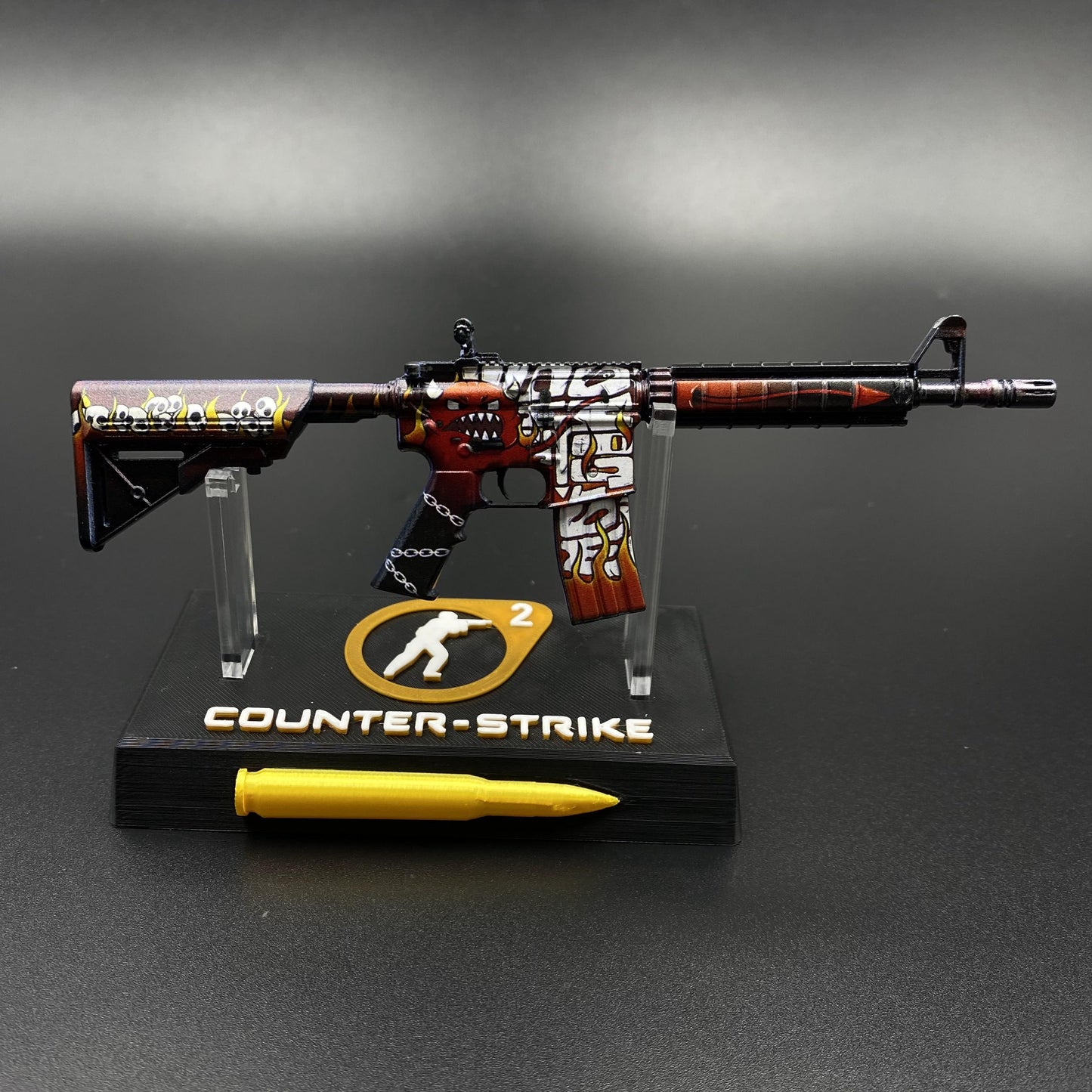 CS2 Game Skin M4A4 Hellfire Mini Metal Game Replica For Collection