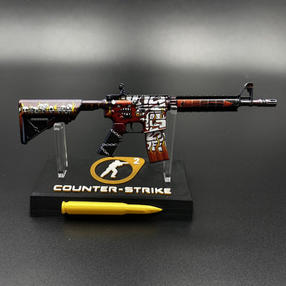 CS2 Game Skin M4A4 Hellfire Mini Metal Game Replica For Collection