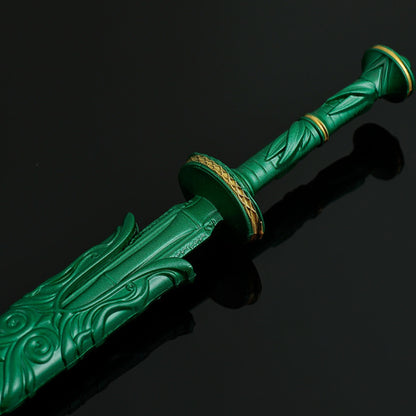 Green Bamboo Bee Cloud Sword from Mortal's Legend of Immortality Mini Metal Sword Collectible