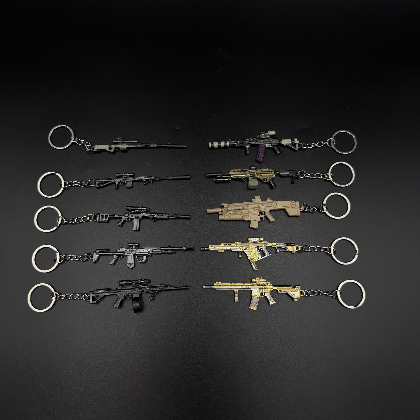 Mini Metal Gun Props Keychain - Gaming Weapon Backpack Pendant