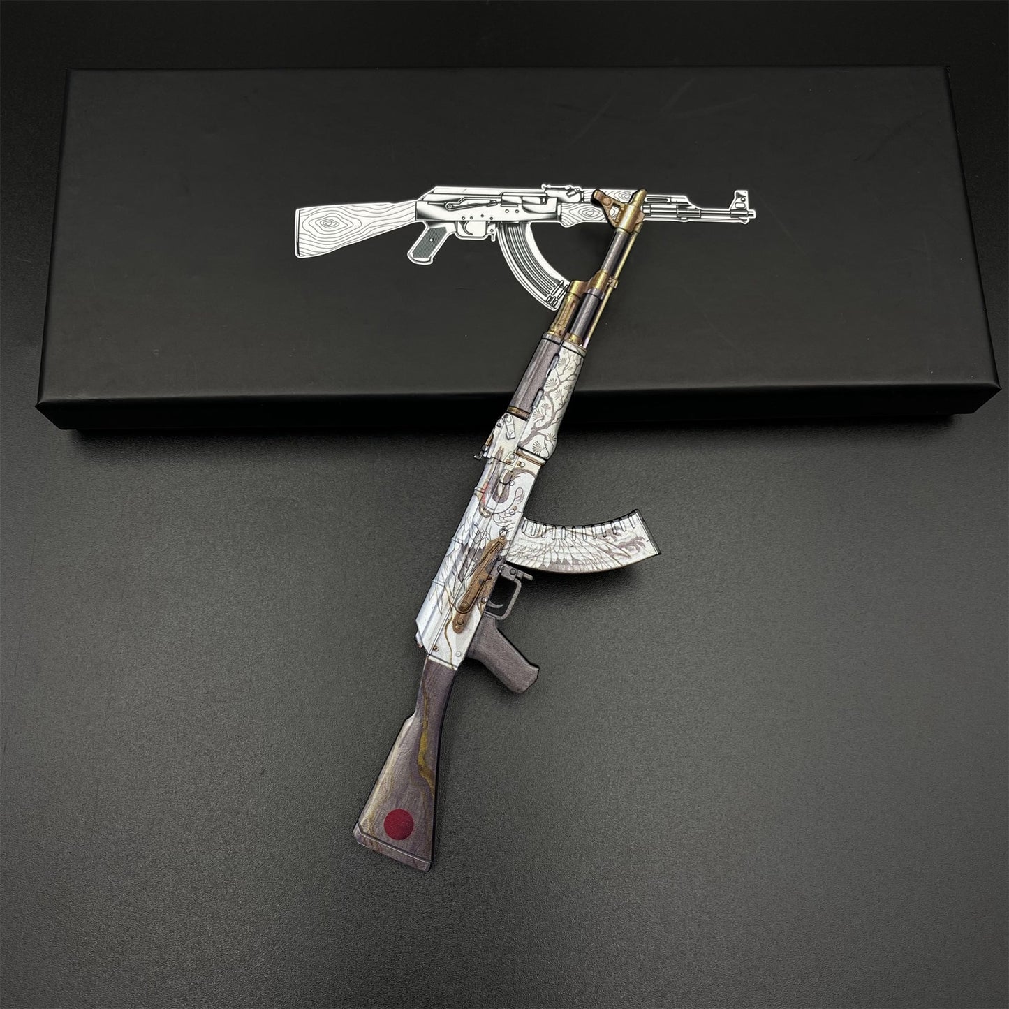 CS2 Game Peripheral - Tiny Gun AK47 Crane Fligh Metal Replica Game Prop Collectible