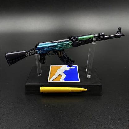 Metal AK47 Ice Coaled Miniature CSGO Fan Art For Collection