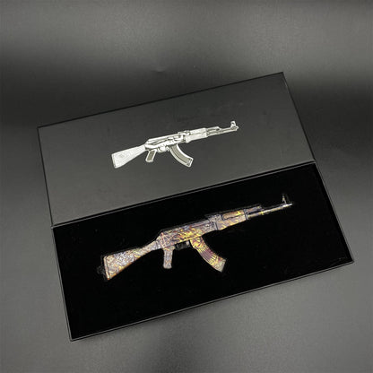 Hot Game CS2 AK47 Searing Rage Skin Mini Metal Replica Game Prop Collectible