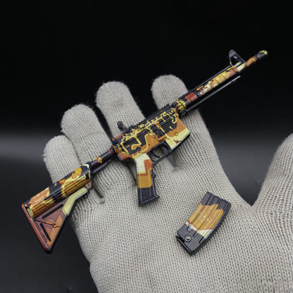CS Game Skin M4A4 Hellfire Mini Metal Game Replica For Collection