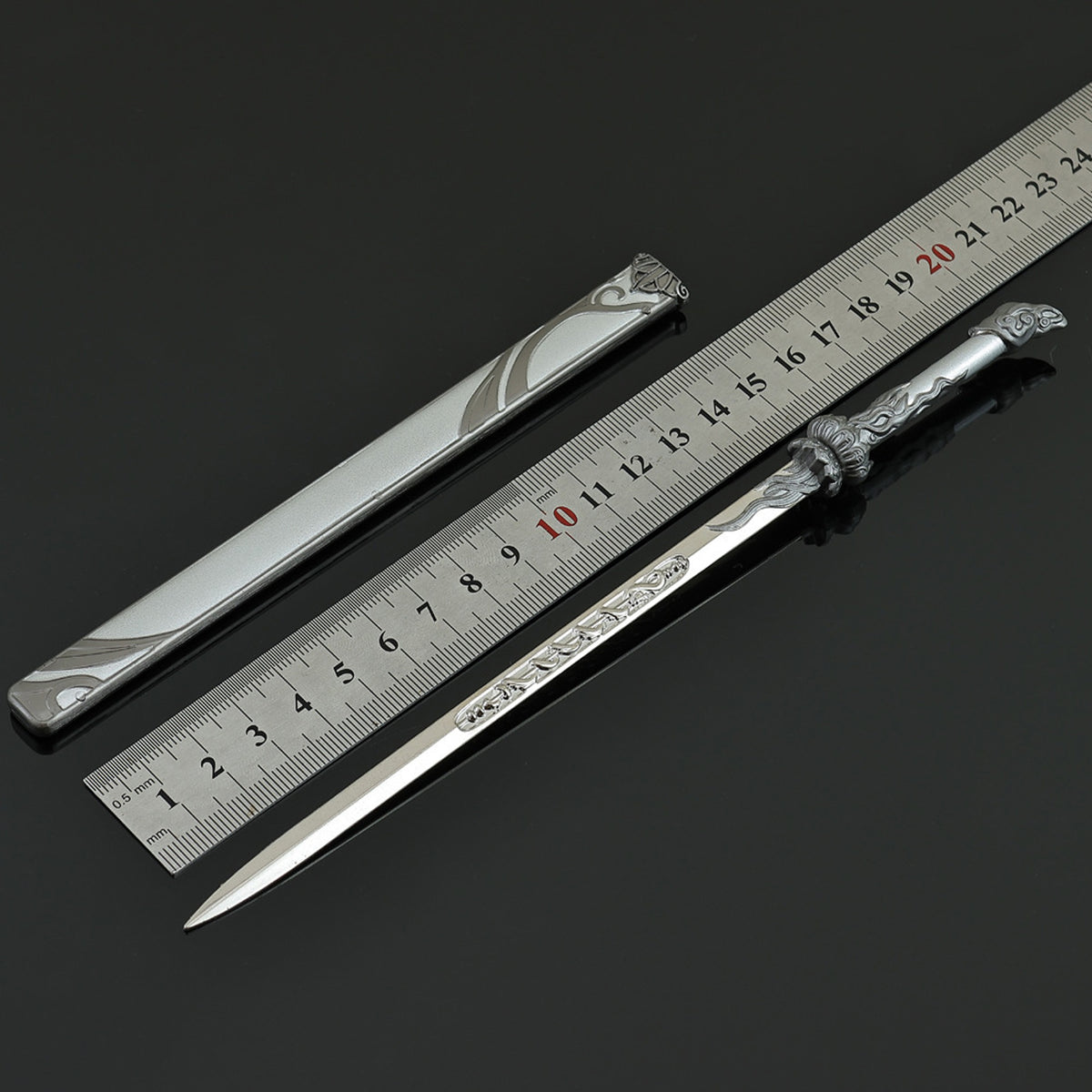 Longxiang Sword Alloy Collectible Replica, Decorative Fantasy Sword with Sheath