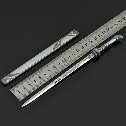 Longxiang Sword Alloy Collectible Replica, Decorative Fantasy Sword with Sheath