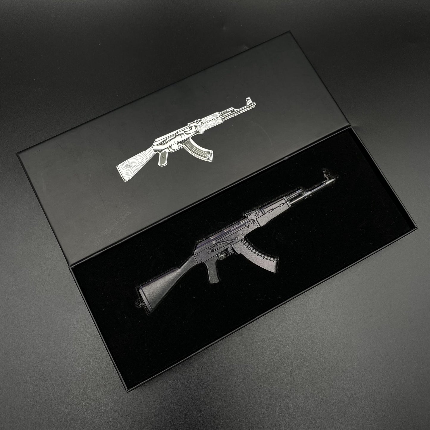 CS2 Game Peripheral - Tiny Gun AK47 Slate Metal Replica Game Prop Collectible