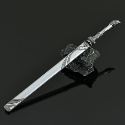Longxiang Sword Alloy Collectible Replica, Decorative Fantasy Sword with Sheath