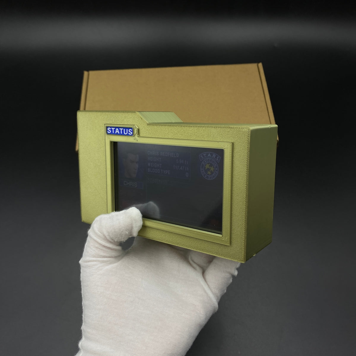 3D Printed Biohazard Code Veronica Inspired Chris Status Panel Replica Prop