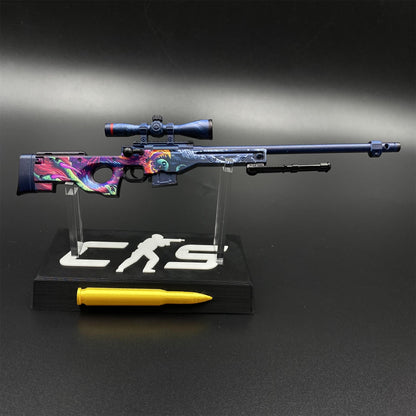 Hot Game CS2 Tiny Gun Hyper Beast AWP Metal Replica Game Prop Collectible