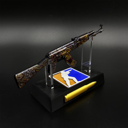 Hot Game CS2 AK47 Searing Rage Skin Mini Metal Replica Game Prop Collectible