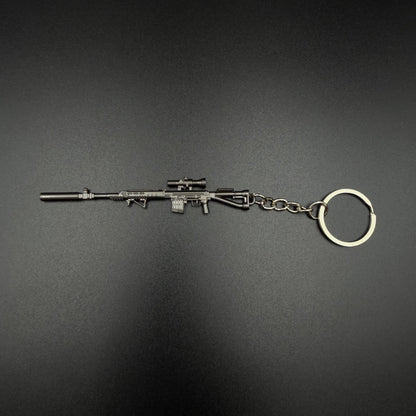 Mini Metal Gun Props Keychain - Gaming Weapon Backpack Pendant