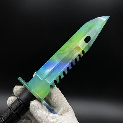 Life-Size CS2 Doppler Phase 2 Bayonet Collectible Model 420 Steel Dull Blade Replica