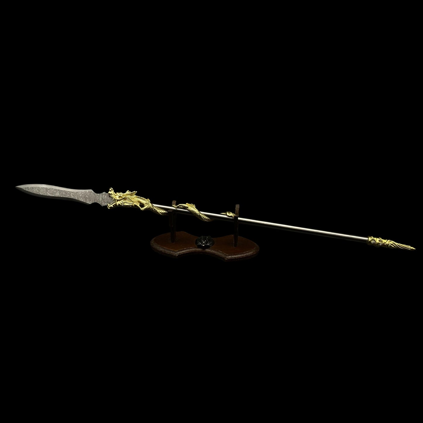 Hand-Forged Damascus Steel Dragon Spear Miniature 41CM/16.1"