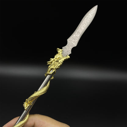 Hand-Forged Damascus Steel Dragon Spear Miniature 41CM/16.1"