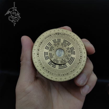 Brass Bagua Compass Finger Spinner Toy