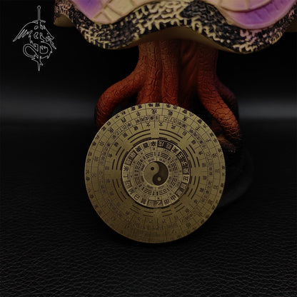 Brass Bagua Compass Finger Spinner Toy