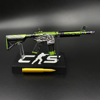 CS Game Skin M4A4 Full Throttle Mini Metal Game Replica For Collection