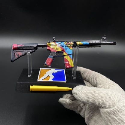 CS Game Skin M4A4 Cyber Mini Metal Game Replica For Collection