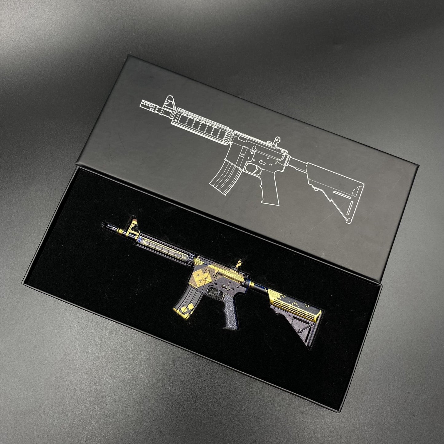 CS2 Mini M4A4 The Coalition Metal Skin Replica - Game Prop Collectible