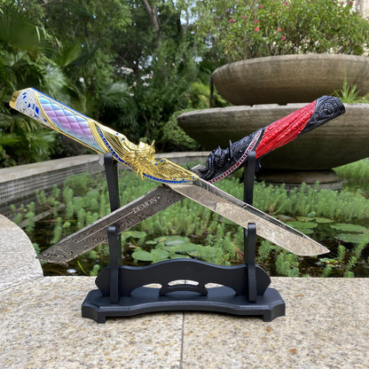 Delta Action Dark Star Angel & Demon Twin Knives Replica 40CM/15.74" - Dull Blade Collectibles