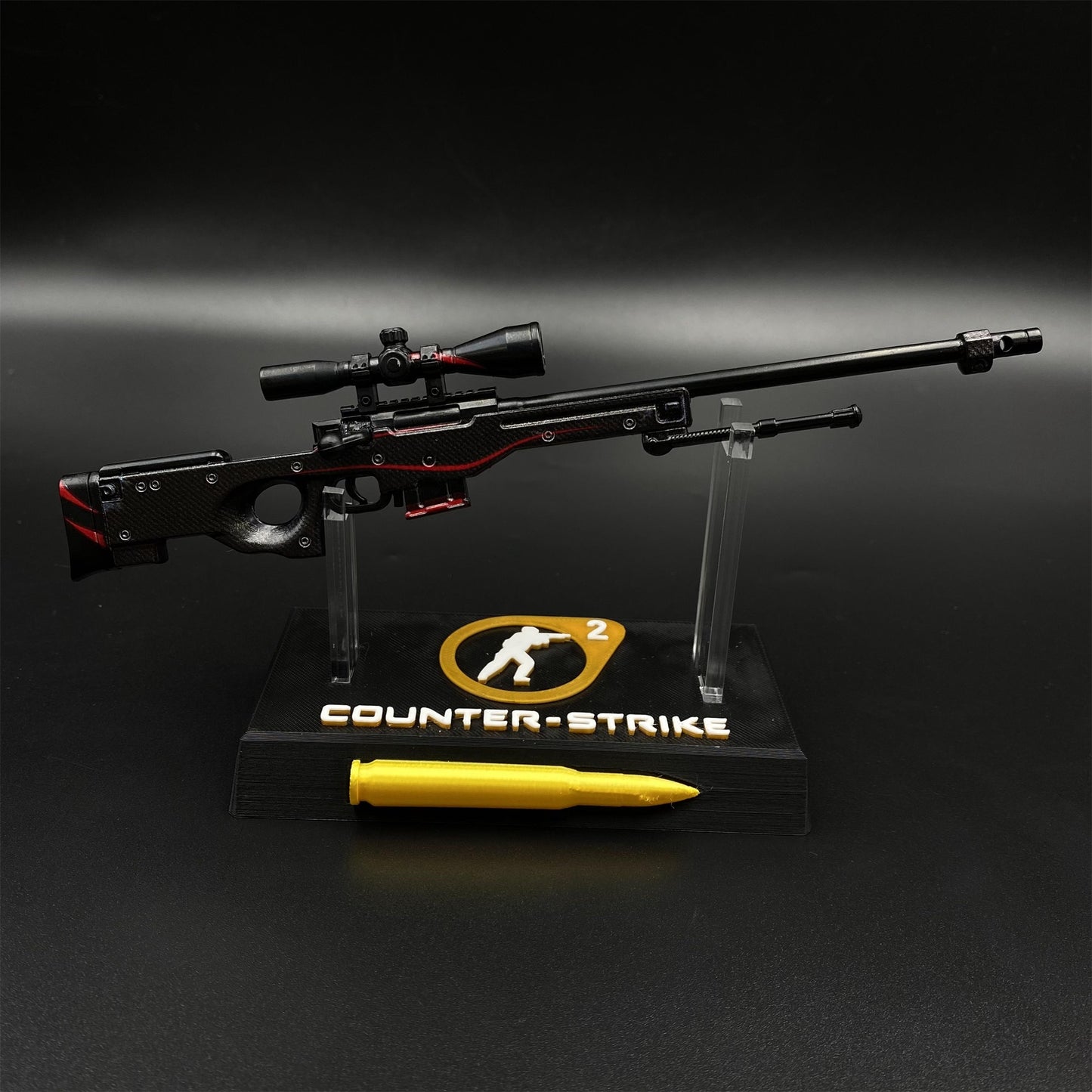 Hot Game CS2 Red Line AWP Metal Replica Game Prop Collectible