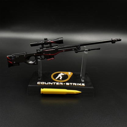Hot Game CS2 Red Line AWP Metal Replica Game Prop Collectible