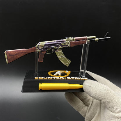 Tiny AK-47 Jaguar Miniature Metal CSGO Fan Art For Display