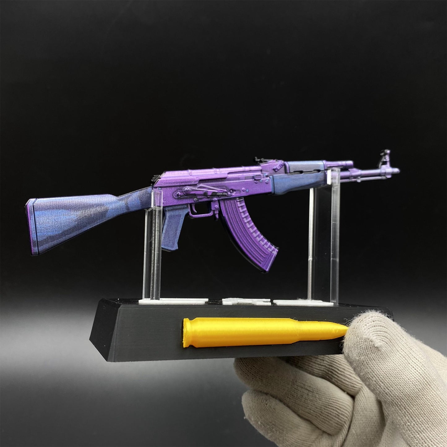 Hot Game CS2 Tiny Gun AK47 Midnight Laminate Metal Replica Game Prop Collectible
