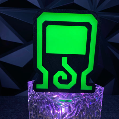 3D Printed Monster Mega Potion Gamer Potion Symbol LED Night Light, Game Room Decor Gift