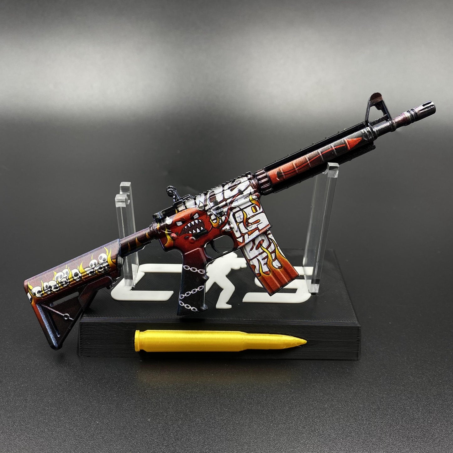 CS2 Game Skin M4A4 Hellfire Mini Metal Game Replica For Collection