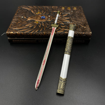 Yan Jin Que Sword Cang Yu Anime Weapon Replica, Alloy Mini Sword Collectible Ornament