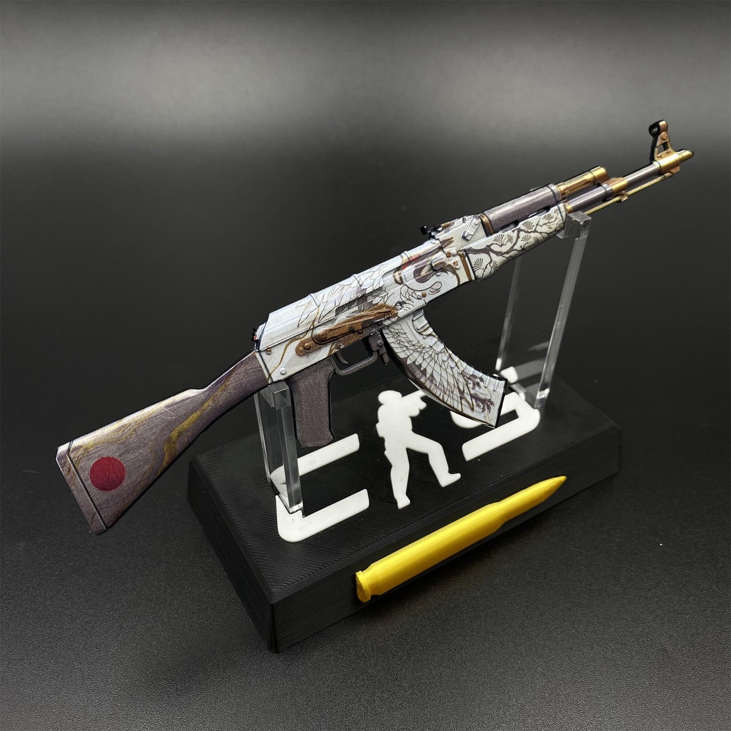 CS2 Game Peripheral - Tiny Gun AK47 Crane Fligh Metal Replica Game Prop Collectible