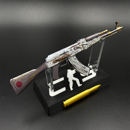 CS2 Game Peripheral - Tiny Gun AK47 Crane Fligh Metal Replica Game Prop Collectible
