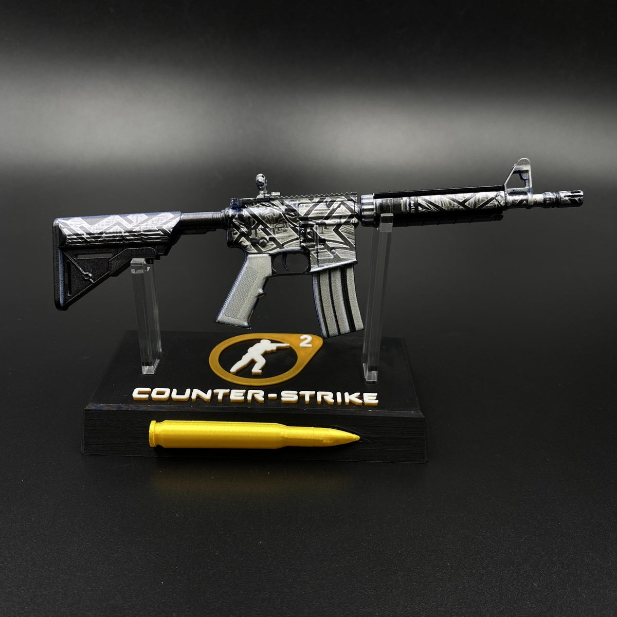 CS Game Skin M4A4 Aeolian Dark Mini Metal Game Replica For Collection
