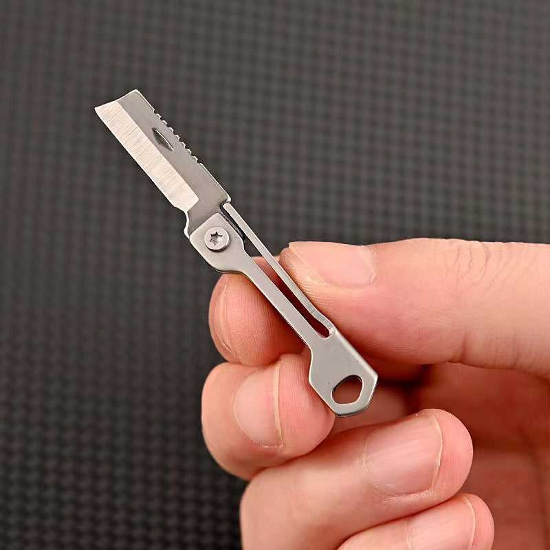 High-end Super Mini Steel Keychain EDC Folding Knife